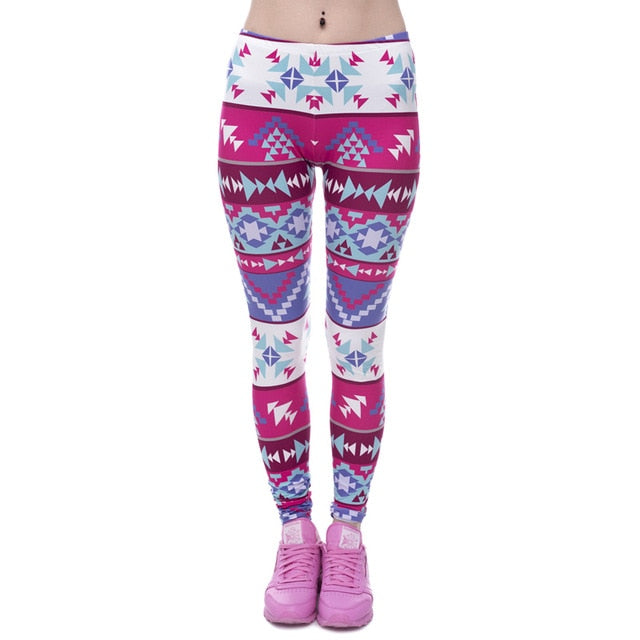 Aztec Round Ombre Printing Leggings - Wellness, Health & Fitness