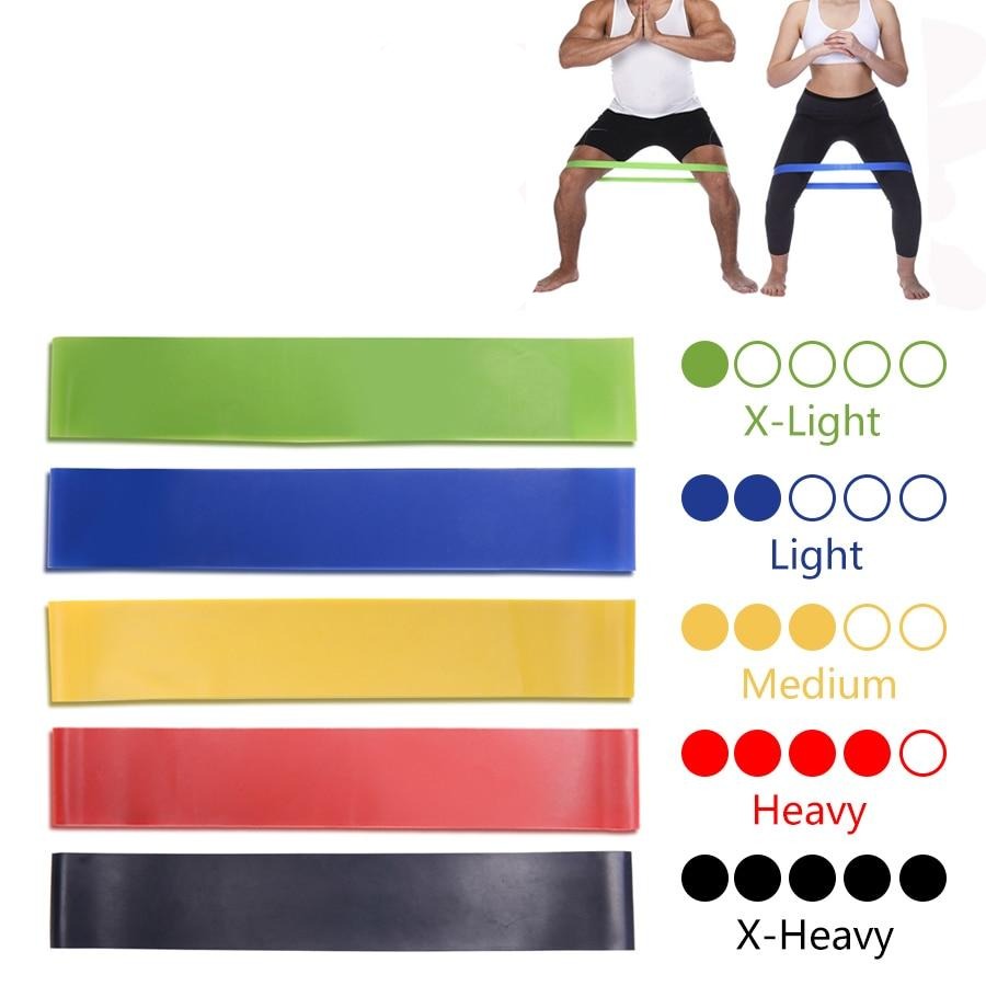 5 Colors Yoga Resistance Rubber Bands - Wellness, Health & Fitness