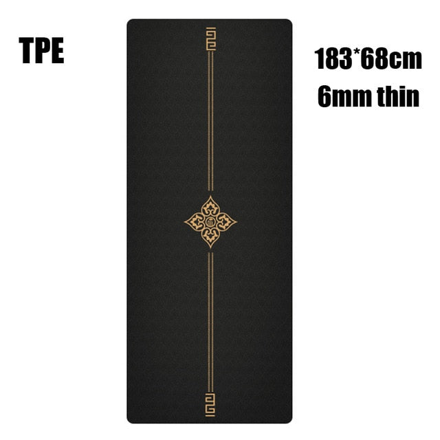 183X68cm 6mm Suede TPE Yoga Mat - Wellness, Health & Fitness